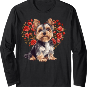 Dachshund Lover Floral Heart T-Shirt Valentine’s Day Gift, Weiner Lover Valentines Shirt