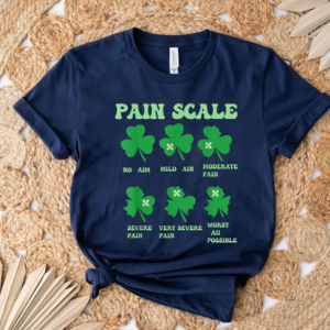 Pain Scale Shamrock Funny Nurse Patrick's Day ICU Nurse T-Shirt