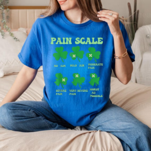 Pain Scale Shamrock Funny Nurse Patrick's Day ICU Nurse T-Shirt