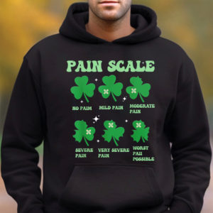 Pain Scale Shamrock Funny Nurse Patrick's Day ICU Nurse T-Shirt