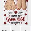 I Want To Grow Old With You Personalized Naughty Couple Blanket Gift On Valentines Day