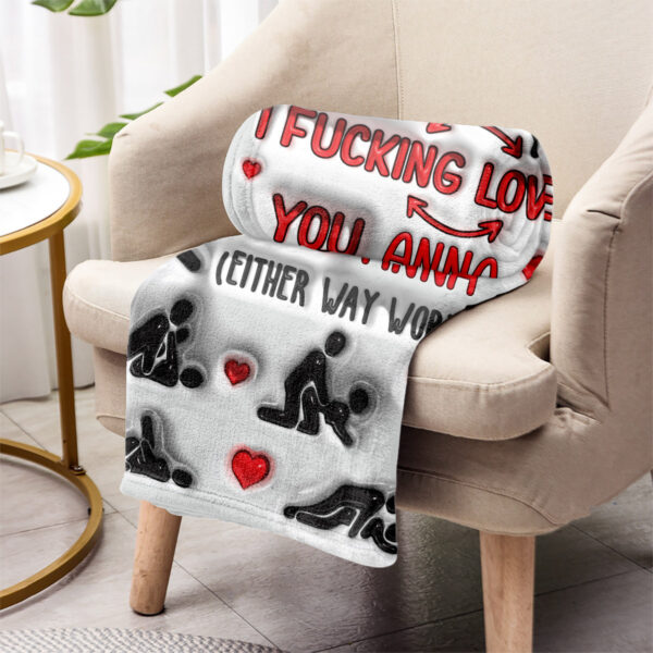 I Fucking Love You Blanket Personalized Blanket Naughty Couple Blanket Gift On Valentines Day