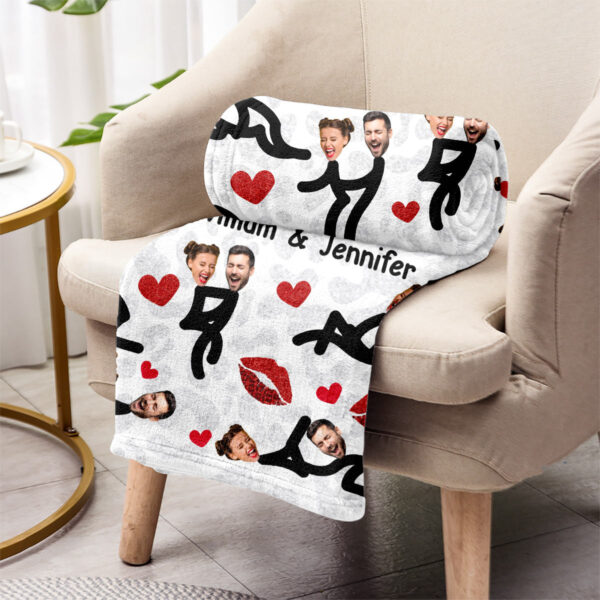 I Fucking Love You Funny Photo Inserted Couple Blanket Naughty Couple Blanket Gift On Valentines Day