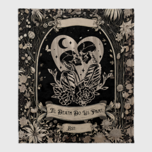 Till Death Do Us Part Personalized Skull Blanket Gift On Valentines Day Birthday Anniversary