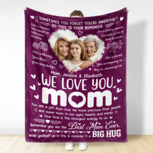 Custom Photo Remember You Are The Best Mom Ever - Personalized Fleece Blanket, Sherpa Blanket