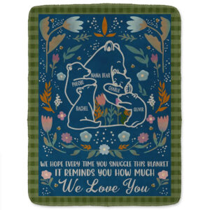 Mama Bear We Hope Every Time You Snuggle This Blanket Personalized Fleece Blanket Mothers Day Gift