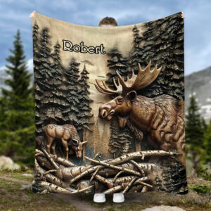 Deer Hunting Personalized Blanket Gift For Hunter Hunting Lover On Fathers Day Birthday Anniversary