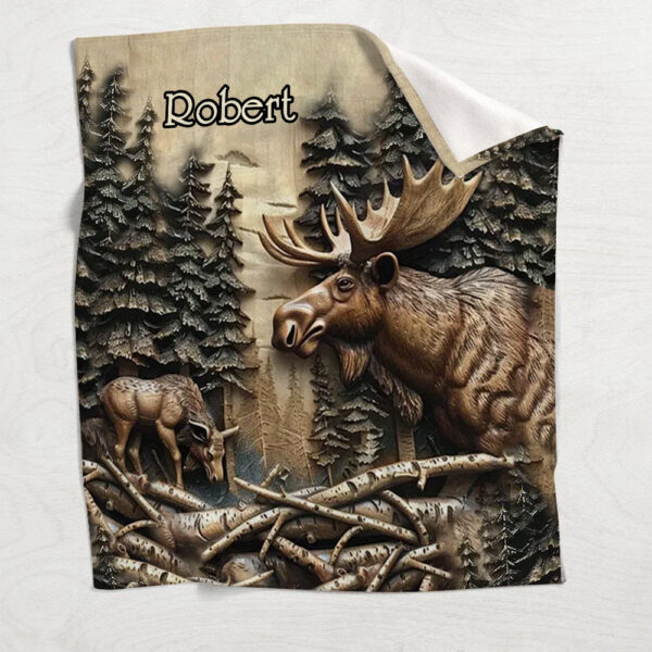 Deer Hunting Personalized Blanket Gift For Hunter Hunting Lover On Fathers Day Birthday Anniversary