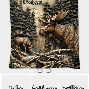 Deer Hunting Personalized Blanket Gift For Hunter Hunting Lover On Fathers Day Birthday Anniversary