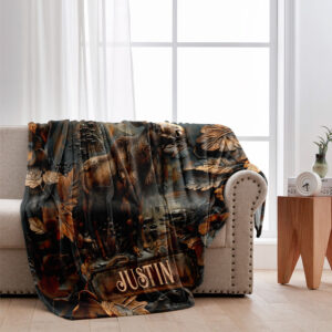 Stunning Deer Personalized Hunting Blanket Gift For Hunter Hunting Lover On Fathers Day Birthday Anniversary