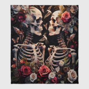 Til Death Do Us Part Personalized Skull Couple Blanket Gift On Valentines Day Birthday Anniversary