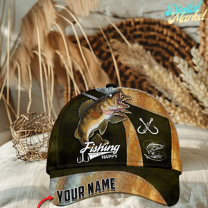 Personalized Walleye Fishing Classic Cap Gift For Fisherman On Fathers Day Birthday