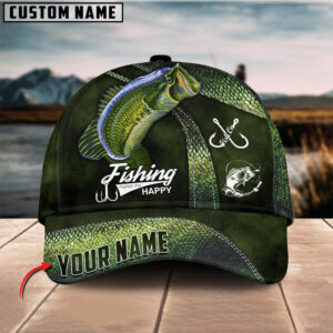 Personalized Largemouth Bass Fishing Classic Cap Gift For Fisherman On Fathers Day Birthday