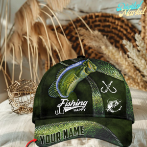 Personalized Largemouth Bass Fishing Classic Cap Gift For Fisherman On Fathers Day Birthday