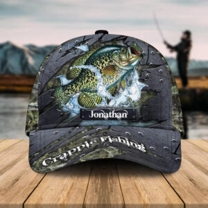 Crappie Fishing Personalized Cap Gift For Fisherman On Fathers Day Birthday