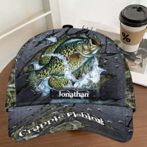 Crappie Fishing Personalized Cap Gift For Fisherman On Fathers Day Birthday