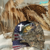 Personalized Large Mouth Bass Fishing Grass Camo And US Flag Pattern Premium Classic 3D Cap