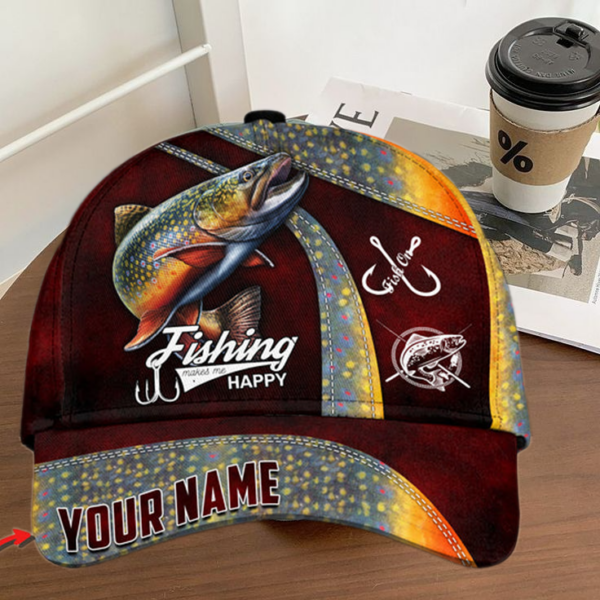 Personalized Trout Fishing Classic Cap Gift For Fisherman On Fathers Day Birthday