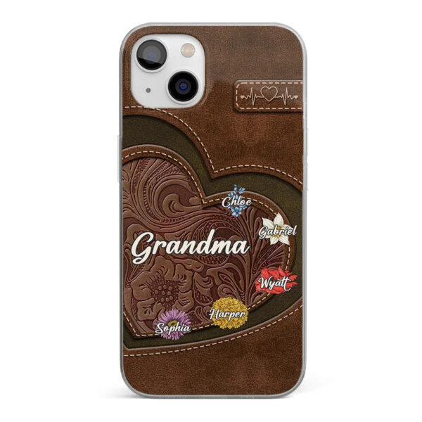 Her Love Blossoms In Every Season Personalized Clear Phone Case Gift For Mom, Grandma