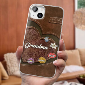 Her Love Blossoms In Every Season Personalized Clear Phone Case Gift For Mom, Grandma