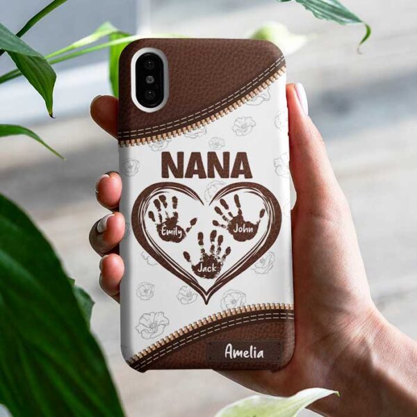 Grandkids Fill The Space In Your Heart Gift For Mom, Grandma Personalized Phone Case