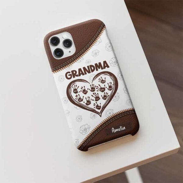 Grandkids Fill The Space In Your Heart Gift For Mom, Grandma Personalized Phone Case