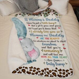 I Already Love You So Family Personalized Blanket Baby Shower Gift, Gift For First Mom