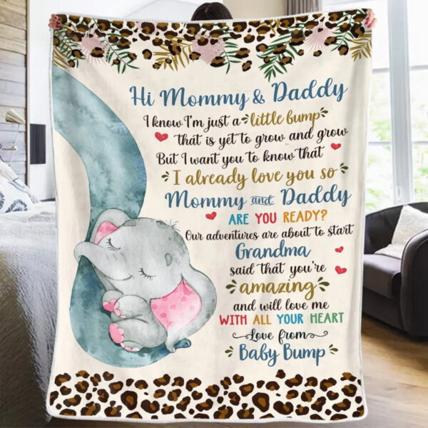 I Already Love You So Family Personalized Blanket Baby Shower Gift, Gift For First Mom