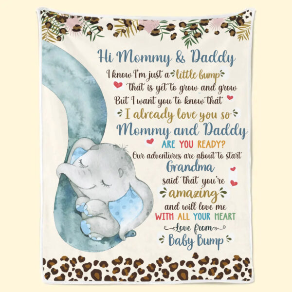 I Already Love You So Family Personalized Blanket Baby Shower Gift, Gift For First Mom