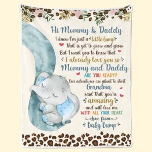 I Already Love You So Family Personalized Blanket Baby Shower Gift, Gift For First Mom