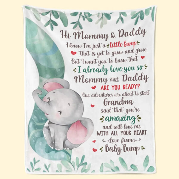 A Tiny Miracle Made Me A Mom Family Personalized Blanket Baby Shower Gift, Gift For First Mom