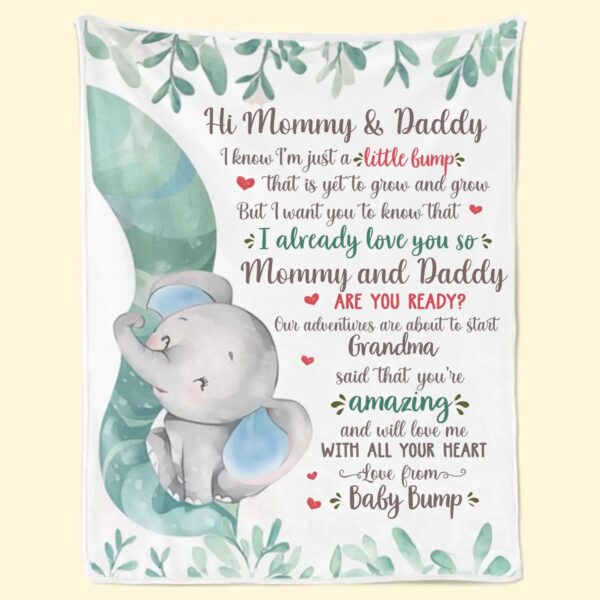 A Tiny Miracle Made Me A Mom Family Personalized Blanket Baby Shower Gift, Gift For First Mom