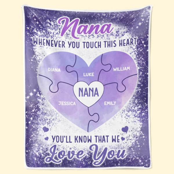 Forever Loving You Family Personalized Blanket Gift For Mom, Grandma