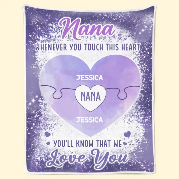 Forever Loving You Family Personalized Blanket Gift For Mom, Grandma