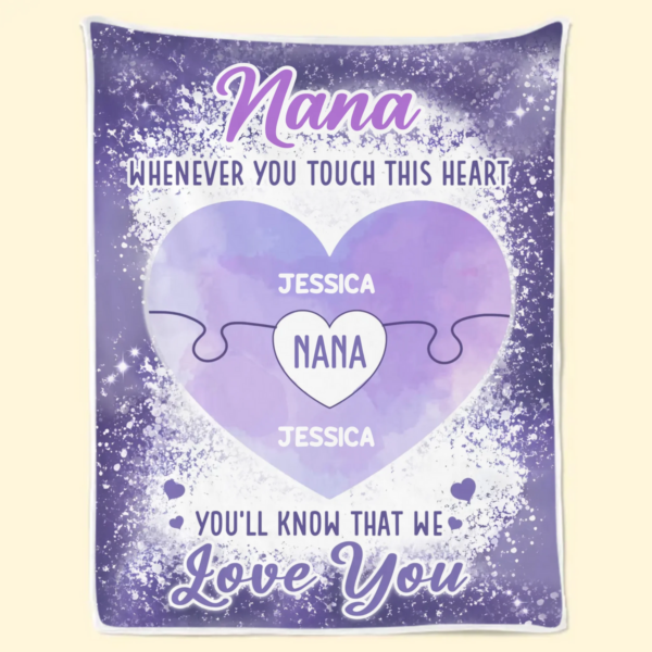 Forever Loving You Family Personalized Blanket Gift For Mom, Grandma