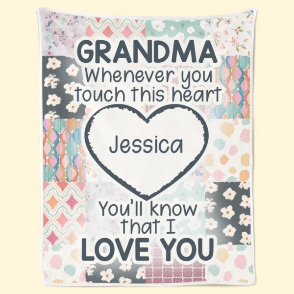 Grandma’s Love Is The Light That Never Fades Family Personalized Blanket Gift For Mom, Grandma