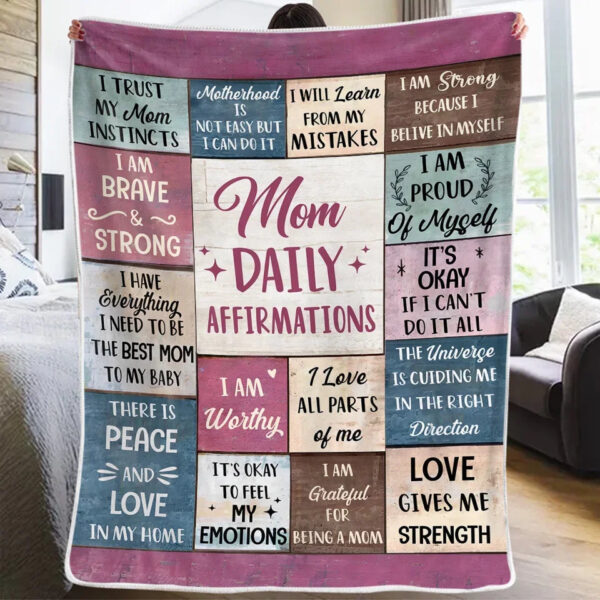 I Am My Child’s Safe Place Affirmation Personalized Blanket Gift For Mom, Yourself