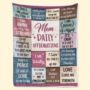 I Am My Child’s Safe Place Affirmation Personalized Blanket Gift For Mom, Yourself