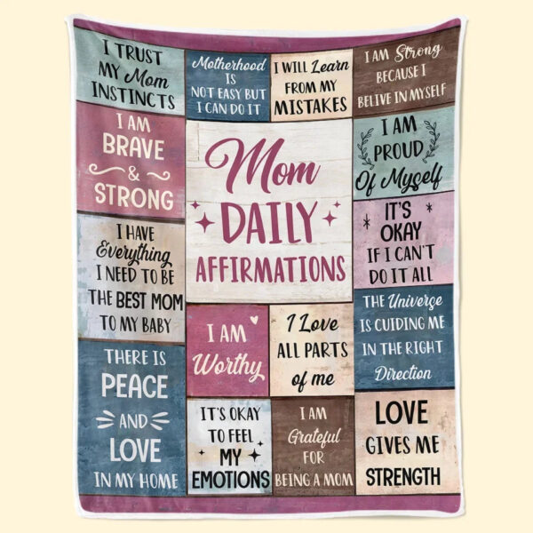 I Am My Child’s Safe Place Affirmation Personalized Blanket Gift For Mom, Yourself