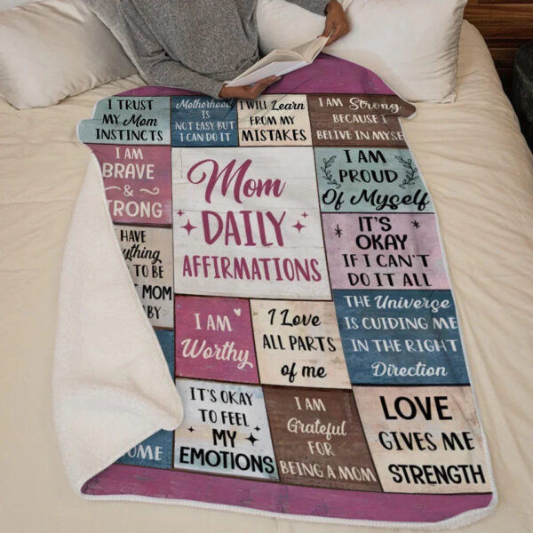 I Am My Child’s Safe Place Affirmation Personalized Blanket Gift For Mom, Yourself