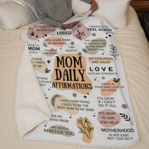 I Love All Parts Of Me Affirmation Personalized Blanket Gift For Mom, Family Members, Yourself