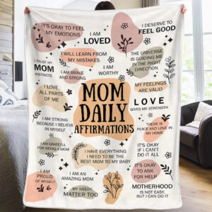 I Love All Parts Of Me Affirmation Personalized Blanket Gift For Mom, Family Members, Yourself