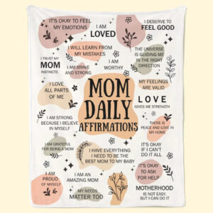 I Love All Parts Of Me Affirmation Personalized Blanket Gift For Mom, Family Members, Yourself