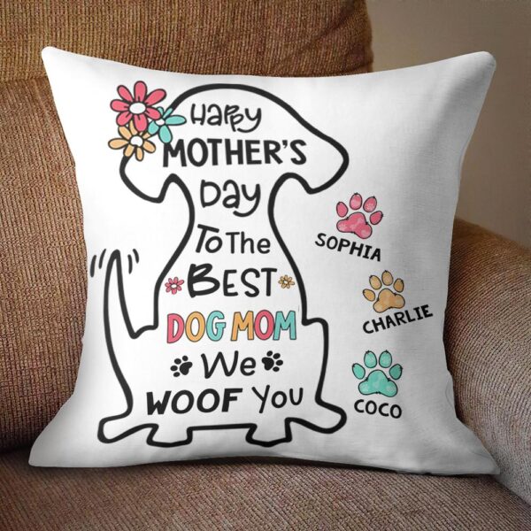 The World's Best Dog Mom Personalized Pillow