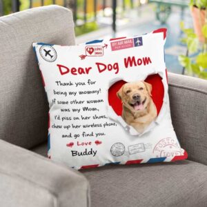 Thank You For Being My Parents Gift For Dog Lovers, Upload Image Personalized Camping Pillow