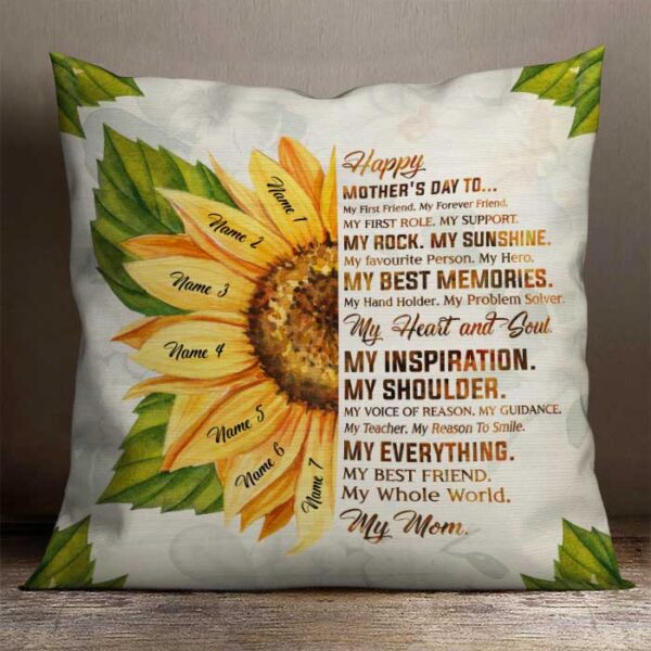 Happy Mother's Day To My Whole World Gift For Mother's Day, Personalized Pillow