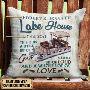 Personalized Pontoon A Little Bit Lake House Customized Pillow