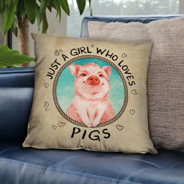 Just A Girl Who Love Pig Personalized Pillow