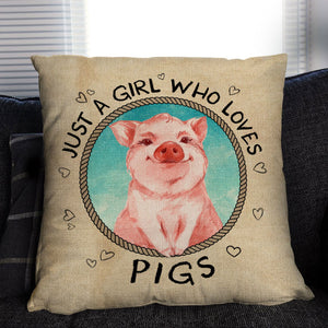 Just A Girl Who Love Pig Personalized Pillow