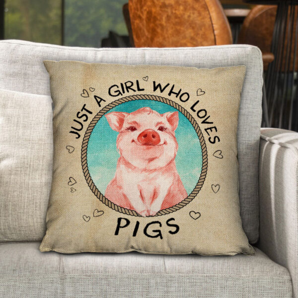 Just A Girl Who Love Pig Personalized Pillow